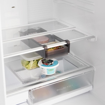 冷蔵庫中棚下高さ調節ラック タワー S ブラック 山崎実業