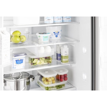 冷蔵庫中棚下高さ調節卵ラック タワー S ホワイト 山崎実業