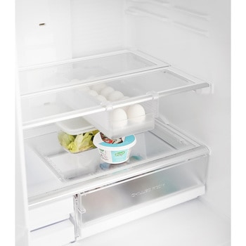 冷蔵庫中棚下高さ調節卵ラック タワー S ホワイト 山崎実業