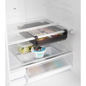 冷蔵庫中棚下高さ調節ラック タワー L ブラック 山崎実業