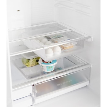 冷蔵庫中棚下高さ調節卵ラック タワー L ホワイト 山崎実業