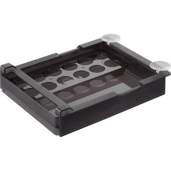 冷蔵庫中棚下高さ調節卵ラック タワー L ブラック 山崎実業