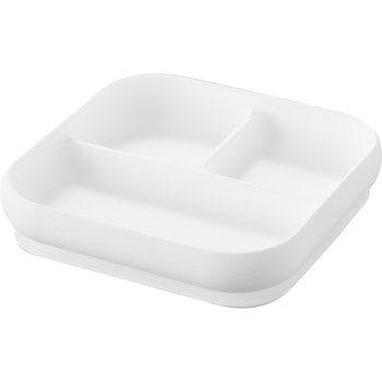 吸盤付きシリコーンベビーフードトレー タワー ホワイト 山崎実業