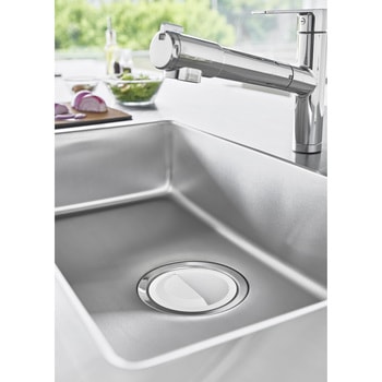 水切りネットホルダー付き排水口カバー タワー ホワイト 山崎実業