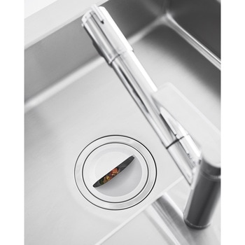 水切りネットホルダー付き排水口カバー タワー ホワイト 山崎実業