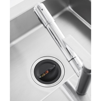 水切りネットホルダー付き排水口カバー タワー ブラック 山崎実業