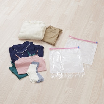 仕切り付き掃除機いらず圧縮袋 M アール