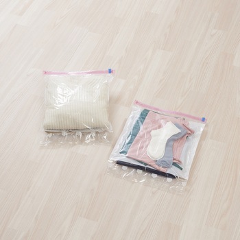 仕切り付き掃除機いらず圧縮袋 M アール