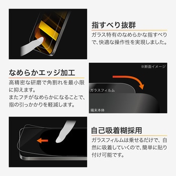 iPhone 17/iPhone 17 Pro/iPhone 16 Pro ガラスフィルム「GLASS PREMIUM FILM」 超透明 LEPLUS NEXT
