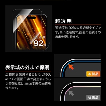 iPhone 17/iPhone 17 Pro/iPhone 16 Pro ガラスフィルム「GLASS PREMIUM FILM Lite」ゴリラガラス 超透明 LEPLUS NEXT