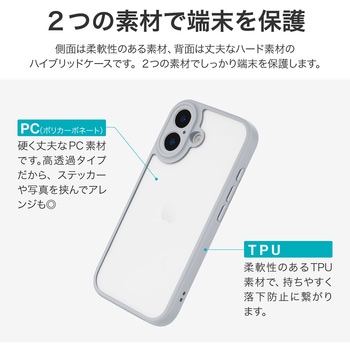 iPhone 17 耐衝撃ハイブリッドケース 「Velta」 TPU ボタンやカメラレンズ周りを徹底保護 背面クリア仕様 ストラップホール付 LEPLUS NEXT