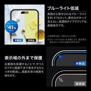 iPhone 17/iPhone 17 Pro/iPhone 16 Pro ガラスフィルム「GLASS PREMIUM FILM Lite」ゴリラガラス ブルーライトカット - LEPLUS NEXT