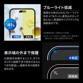 iPhone 17/iPhone 17 Pro/iPhone 16 Pro ガラスフィルム「GLASS PREMIUM FILM」ゴリラガラス ブルーライトカット LEPLUS NEXT