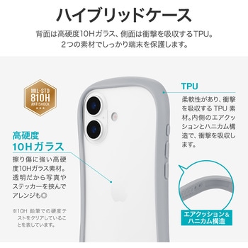 iPhone 17 耐傷・耐衝撃ハイブリッドケース 「ViAMO freely」 耐衝撃 TPU 持ちやすい 背面クリア ストラップホール付 挟み込みシート付 LEPLUS NEXT