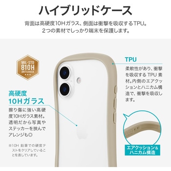 iPhone 17 耐傷・耐衝撃ハイブリッドケース 「ViAMO freely」 耐衝撃 TPU 持ちやすい 背面クリア ストラップホール付 挟み込みシート付 LEPLUS NEXT