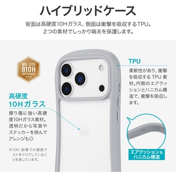 iPhone 17 Pro 耐傷・耐衝撃ハイブリッドケース 「ViAMO freely」 持ちやすい 背面クリア ストラップホール付 挟み込みシート付 LEPLUS NEXT