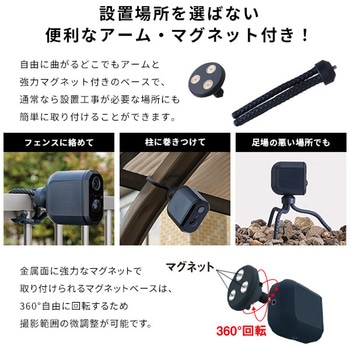 充電式センサーカメラ セット ホームテイスト