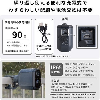 充電式センサーカメラ セット ホームテイスト