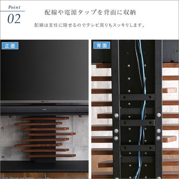 最大100インチ対応 デザインテレビスタンド 専用サウンドバー棚板 SET ホームテイスト