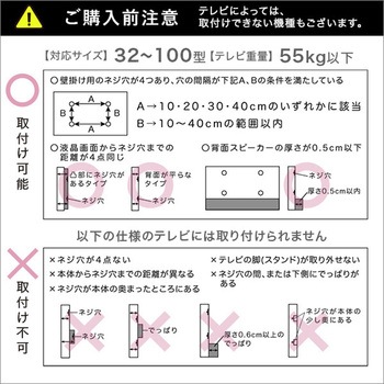 最大100インチ対応 デザインテレビスタンド 専用サウンドバー棚板 SET ホームテイスト