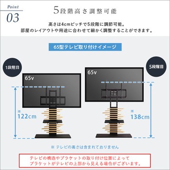 最大100インチ対応 デザインテレビスタンド 専用棚板 SET ホームテイスト