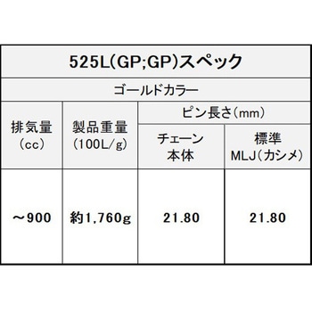 EK チェーン THREED 525L/3D ゴールド EKチェーン
