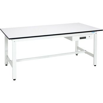 軽量作業台抗菌パールホワイト(引出付/KK/350kg/ポリエステル天板/H740) サカエ