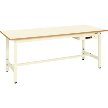 【MonotaRO限定】軽量高さ調整作業台(引出付/TKS/200kg/ポリエステル天板/H740～940) サカエ