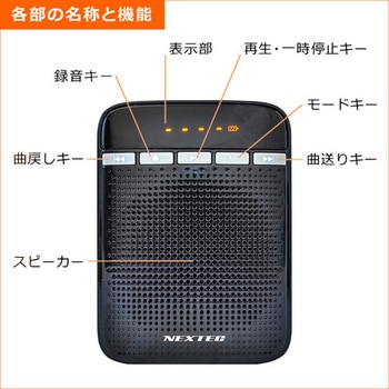 ハンディー拡声器・録音/再生機能、10W大音量 NEXTEC