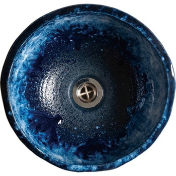 手洗い鉢 青白窯変(あおしろようへん) 利休信楽