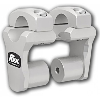 ROX 2" Pivoting Bar ライザー 1-1/8" ハンドルバー - シルバー Altrider (アルトライダー)