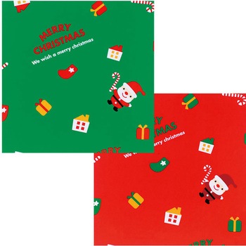クリスマスミニサンタ包装紙/赤 HEADS(ヘッズ)