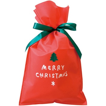 シンプルクリスマスレッド不織布バッグ HEADS(ヘッズ)