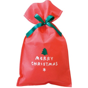 シンプルクリスマスレッド不織布バッグ HEADS(ヘッズ)