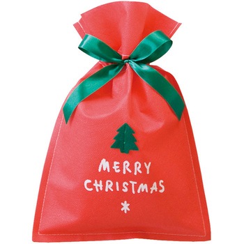 シンプルクリスマスレッド不織布バッグ HEADS(ヘッズ)