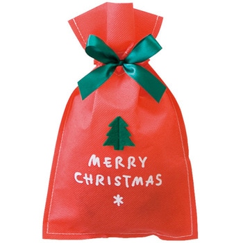 シンプルクリスマスレッド不織布バッグ HEADS(ヘッズ)