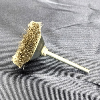 ステンレス 軸付ミニベベルブラシ 高島産業