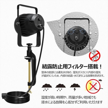 クランプ式 LEDスポットライト 50W 5100Lm 昼白色 極角40°コンセントプラグ付き GOODGOODS(グッド・グッズ)
