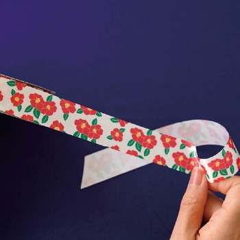 和風プリントサテンリボン HEADS(ヘッズ)