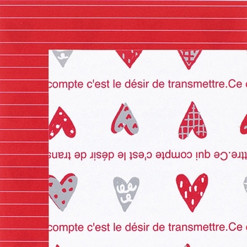 リトルハートリバーシブル包装紙/赤 HEADS(ヘッズ)