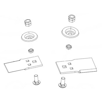 ナイフ&取付ボルトセット(1台分) ラビットモア用 乗用草刈機用 OREC(オーレック)
