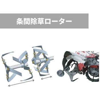 R003594000 条間除草ローター500 管理機耕運機アタッチメント 1個 OREC(オーレック) 【通販モノタロウ】