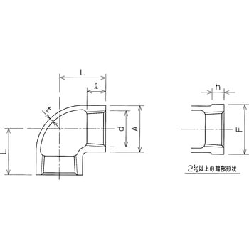 ZD 白 エルボ (バンド無し) リケン