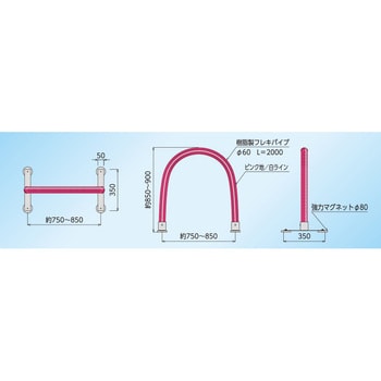 5452 アーチ型Ⅱ重機接触防止装置 1台 つくし工房 【通販モノタロウ】