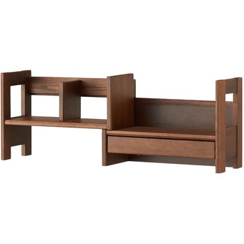 BEENO  エクステンション本立て 幅46.9(86.4)cm 木製 小引出1杯 コイズミファニテック