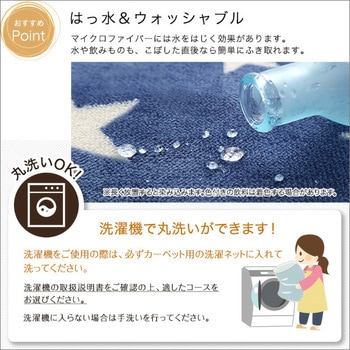 マイクロファイバー・デザインラグマットSSサイズ(100×140cm)洗えるラグマット 【WASHFA】 ホームテイスト