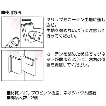 両開きカーテン用マグネット ピタットくん サクセス