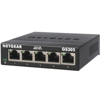 NETGEAR GS305-300JPS アンマネージスイッチングハブ 5ポート 卓上型コンパクト ギガビット 静音ファンレス 省電力設計 NETGEAR