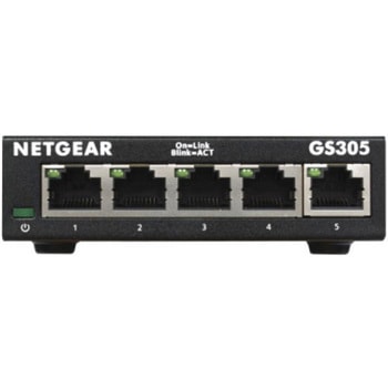 NETGEAR GS305-300JPS アンマネージスイッチングハブ 5ポート 卓上型コンパクト ギガビット 静音ファンレス 省電力設計 - NETGEAR
