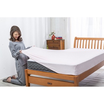 綿100%やわらかタオル地のびのびシーツ同色2枚組 ファミリー・ライフ